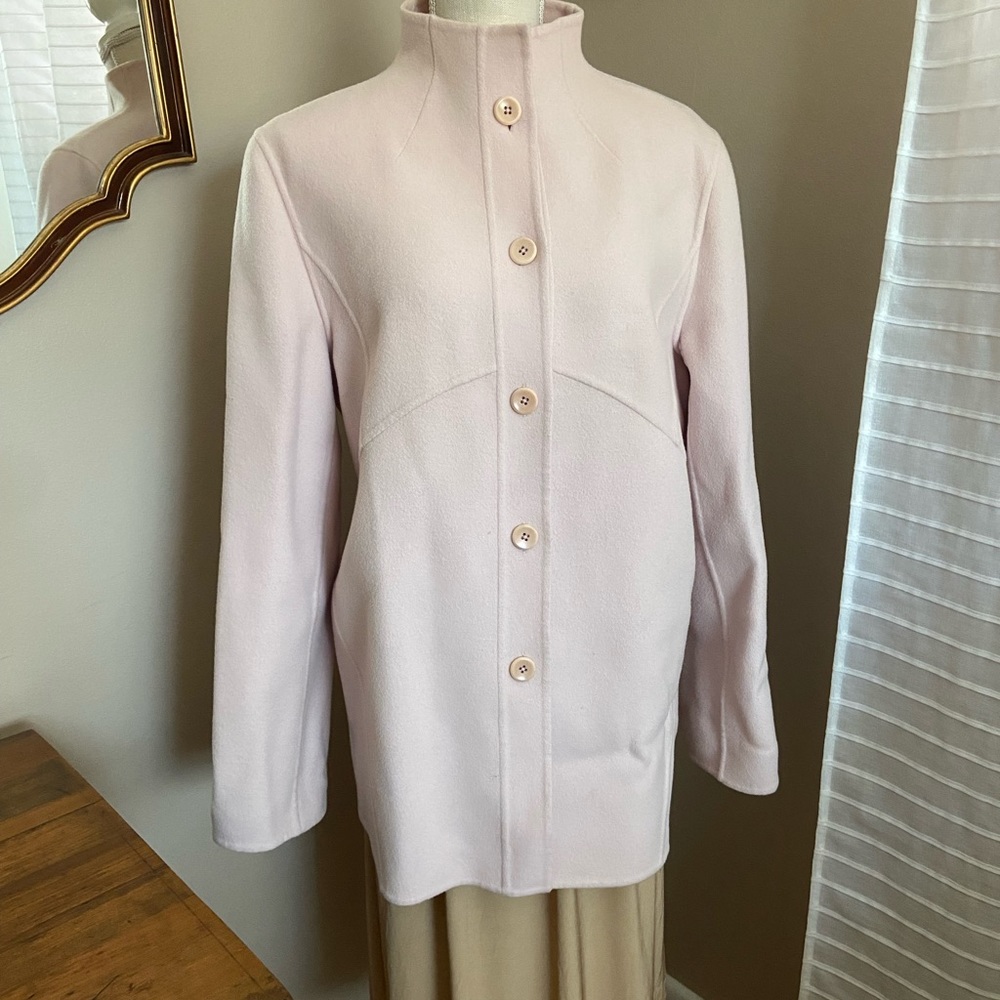 Ellen Tracy Pale Pink 100% Wool Jacket  Size 1X